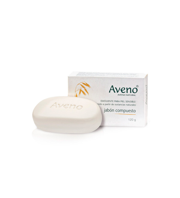 Aveno Jabón emoliente calma, limpia y protege hasta las pieles más sensibles x 120 grs.