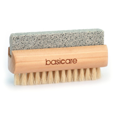 Basiccare cepillo para uñas con piedra pómez
