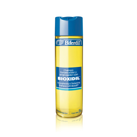 Biferdil shampoo bioxidil para la caida del cabello x 250 ml.