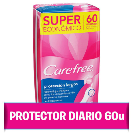 Carefree protección femenina largos x 60 unidades 