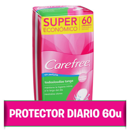 Carefree tanga protección femenina todos los dias x 60 unidades.