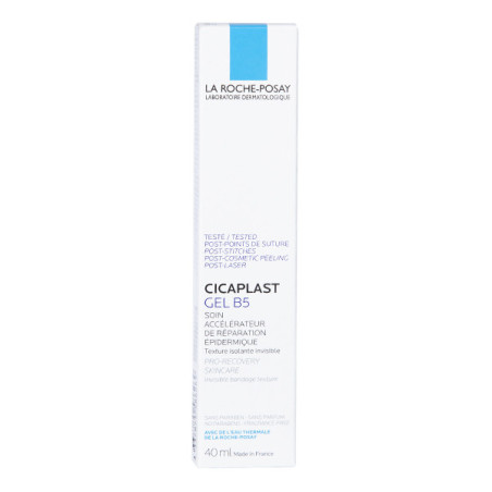 La roche posay cicaplast gel b5, acelera la reconstrucción de la piel irritada, agrietada y con lesiones  x 40 ml