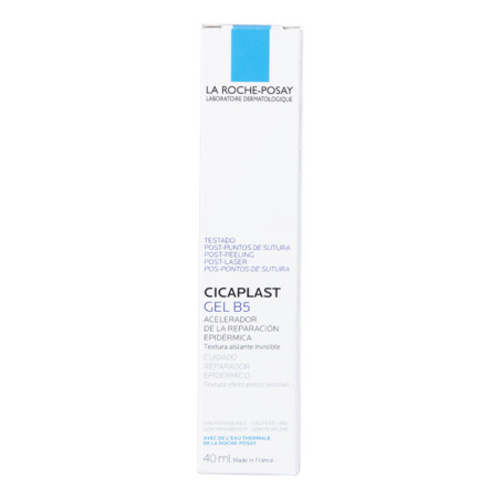 La roche posay cicaplast gel b5, acelera la reconstrucción de la piel irritada, agrietada y con lesiones  x 40 ml