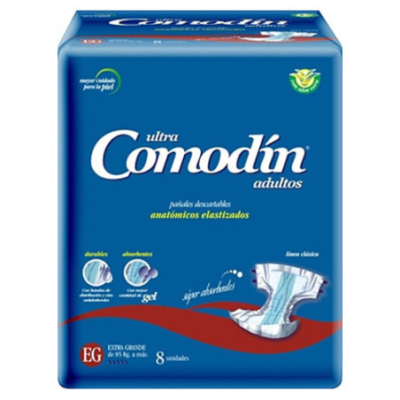 Comodin pañales adultos anatomicos e/grande x 8