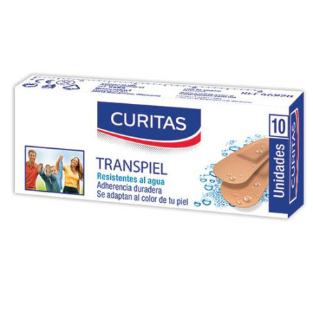 Curitas apósitos transpiel reistente al agua, adherencia duradera x 10 unidades.