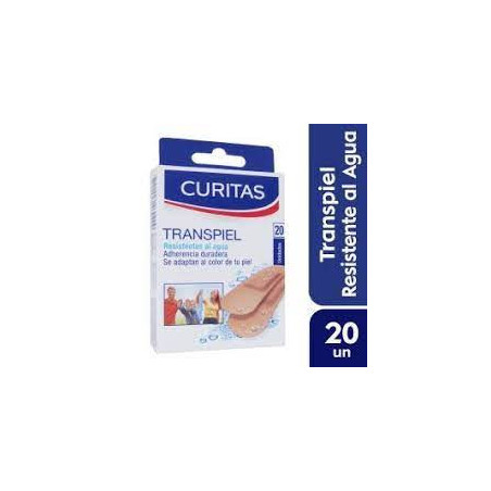 Curitas apósitos transpiel.  se estiran y adaptan a los movimientos de la piel, dejándola respirar correctamente x 20 unidades.