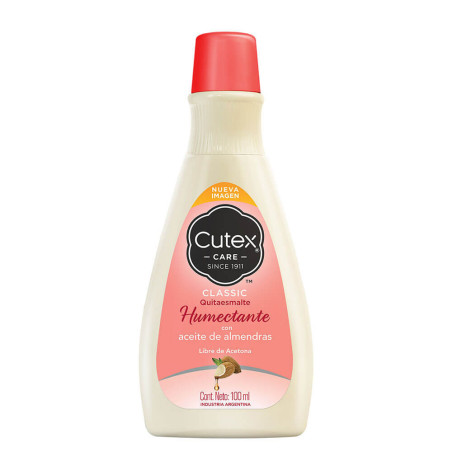 Cutex quitaesmalte humectante x 100 ml.