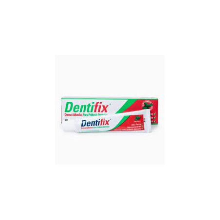 Dentifix crema adhesiva para prótesis dentales, fuerte, máxima duración, efectiva sobre prótesis húmedas, sabor menta x 40 grs.