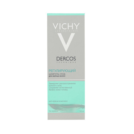 Vichy dercos shampoo sebo corrector x 200 ml.