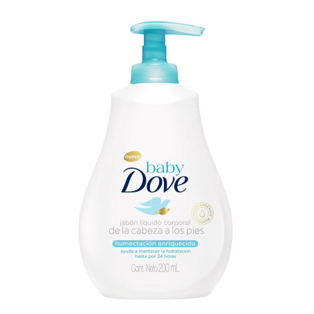 Dove baby jabón líquido humectación enriquecido x 200 ml.