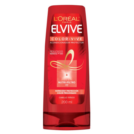 Elvive acondicionador colorvive, protege el color hasta por 10 semanas x 200 ml.