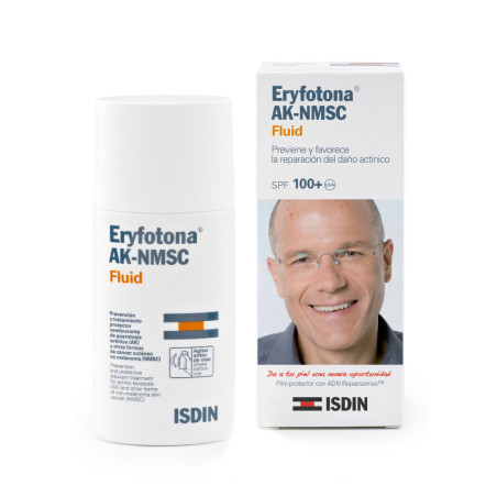 Isdin eryfotona ak-nmsc fluido,   previene y repara eficazmente el daño actínico en la piel causado por el sol x50 ml