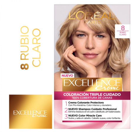 Excellence colágeno coloración para el cabello n 8