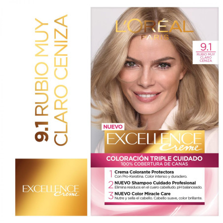 Excellence colágeno coloración para el cabello n 9.1