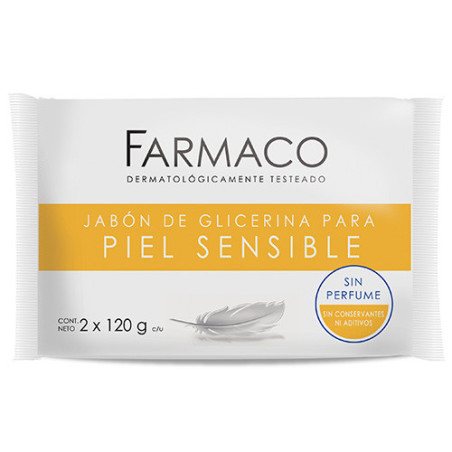 Farmaco jabón glicerina neutro 2 x 120 grs.