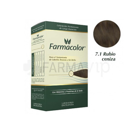 Farmacolor kit 7.1 rubio ceniza.