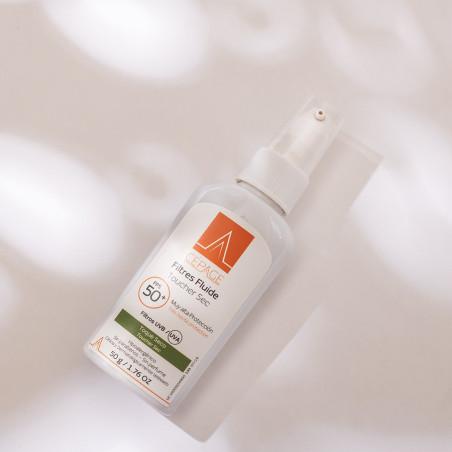 Cepage filtres fluid protector solar factor 50, acabado mate, anti-brillo x 50 grs.