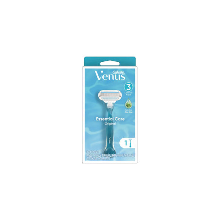 Gillette Venus essential care máquina de afeitar, brinda un cuidado esencial para alcanzar una piel suave y lisa x 1 unidad.