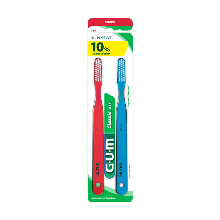 Gum cepillo dental 311 classic suave promo x 2