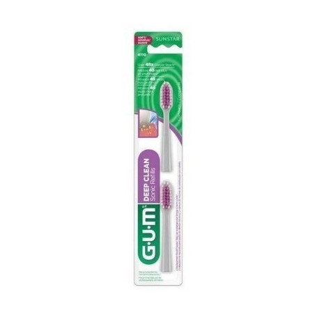 Gum cepillo dental 4110 cabezales de repuesto para Sonic Deep Clean cerdas ultrafinas suavesx 2 uds.