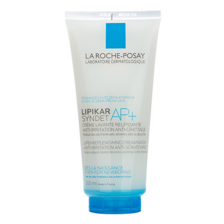 La roche posay lipikar syndet ap gel de higiene suave para pieles secas o atópicas, para bebés, niños y adultos x 200 ml.