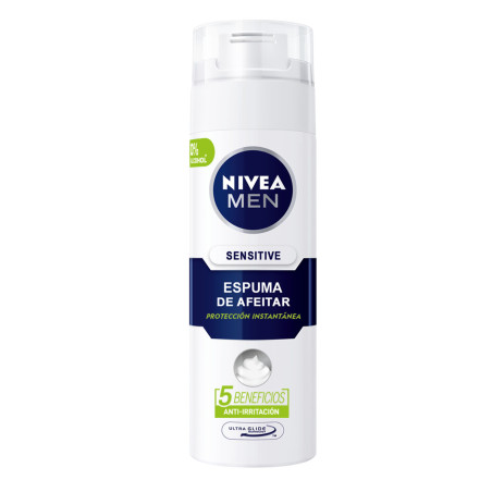 Nivea men espuma de afeitar para piel sensible x 200 ml.