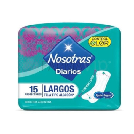 Nosotras protectores femeninos largos con aloe vera x 15 unidades.