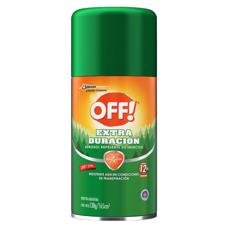 Off repelente extra  duración aerosol x 170ml.