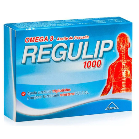 Regulip 1000 1 g, omega 3 y ácidos grasos que ayudan a proteger el sistema cardiovascular en forma natural x 50 cápsulas.
