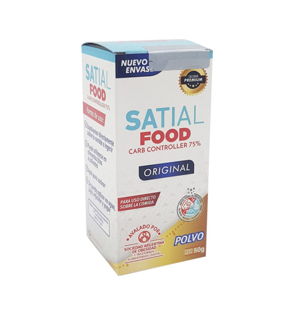 Satial food suplemento dietario, su acción reduce el impacto calórico de los alimentos rico en almidón en polvo x 50 grs.