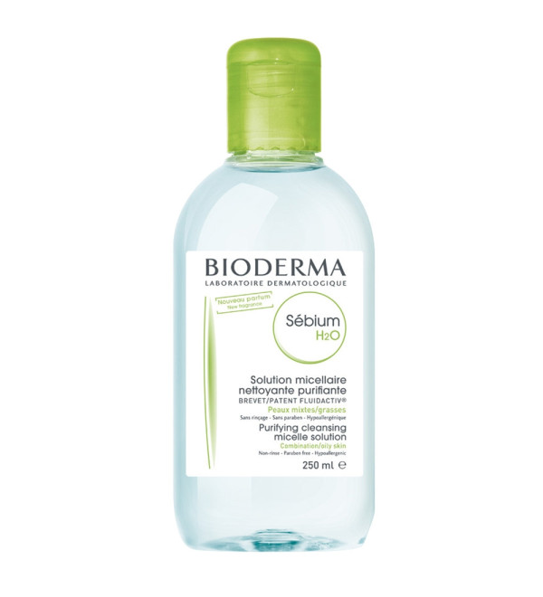 Bioderma sebium h2o agua micelar de limpieza facial para pieles con acné x 250 ml.