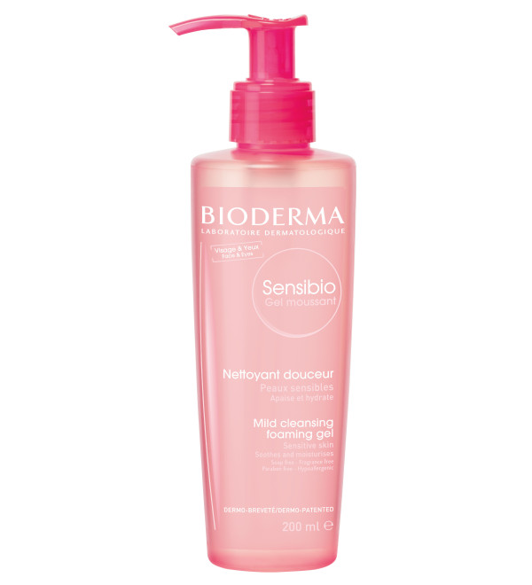 Bioderma Sensibio gel moussant, limpia y desmaquilla delicadamente cara y ojosx 200 ml.