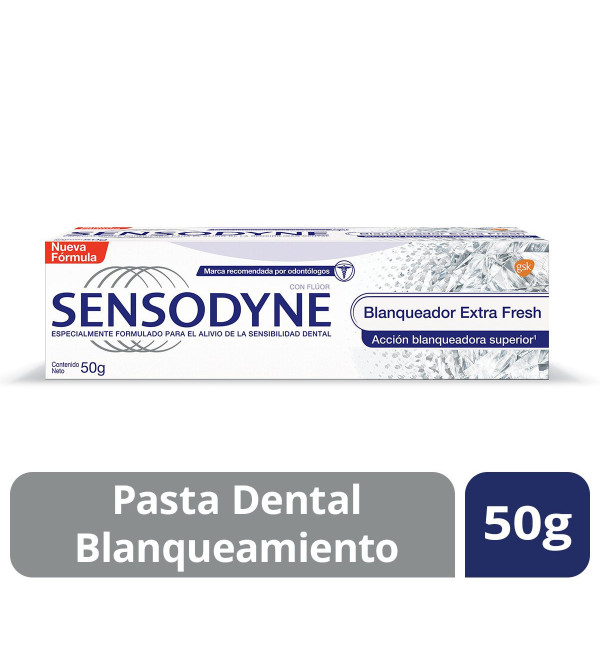 Sensodyne pasta dental blanqueadora extra fresh x 50 ml.