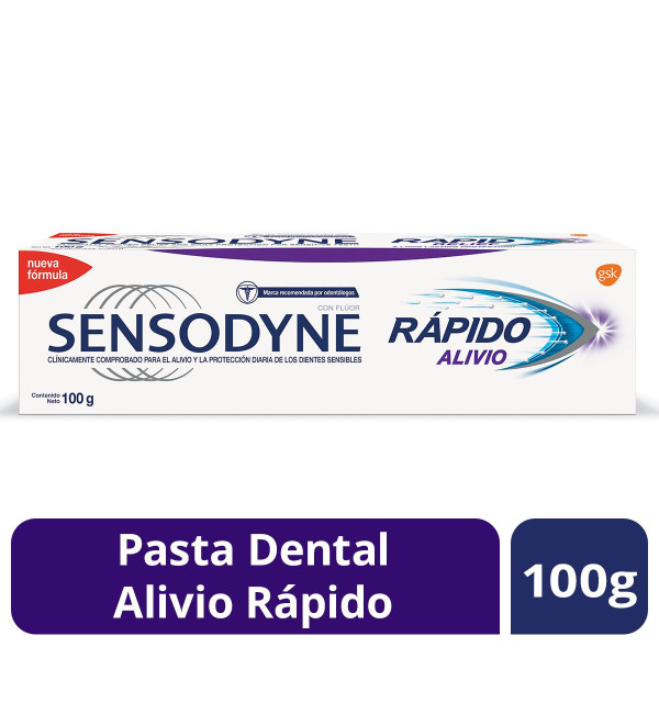 Sensodyne pasta dental rápido alivio x 100 grs.