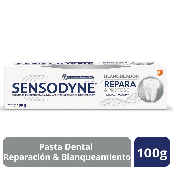 Sensodyne pasta dental repara y protege blanqueador x 100 grs.
