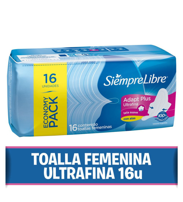 Siempre libre toallitas ultra fina con alas x 16 unidades